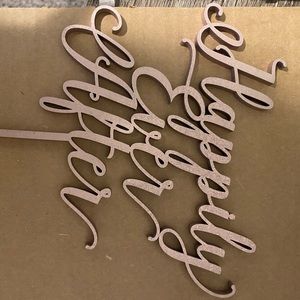 HAPPILY EVER AFTER CAKE TOPPER